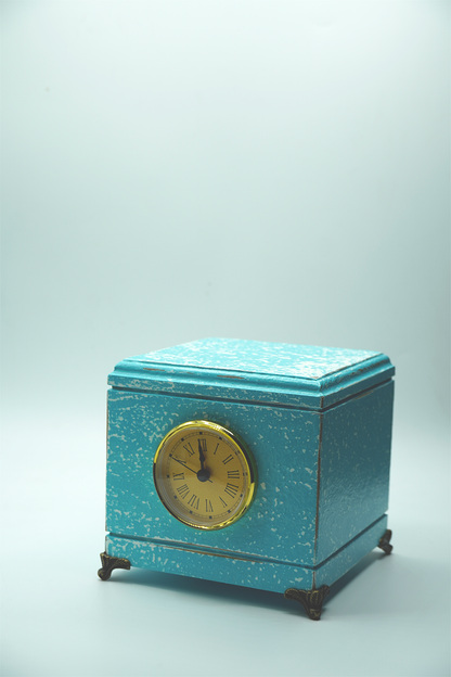 Blue Saltwash Clock Urn