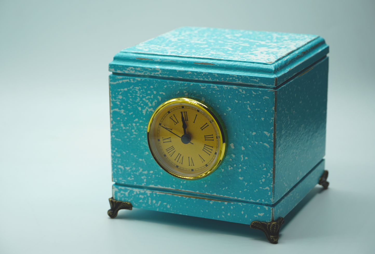 Blue Saltwash Clock Urn