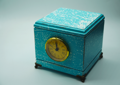 Blue Saltwash Clock Urn