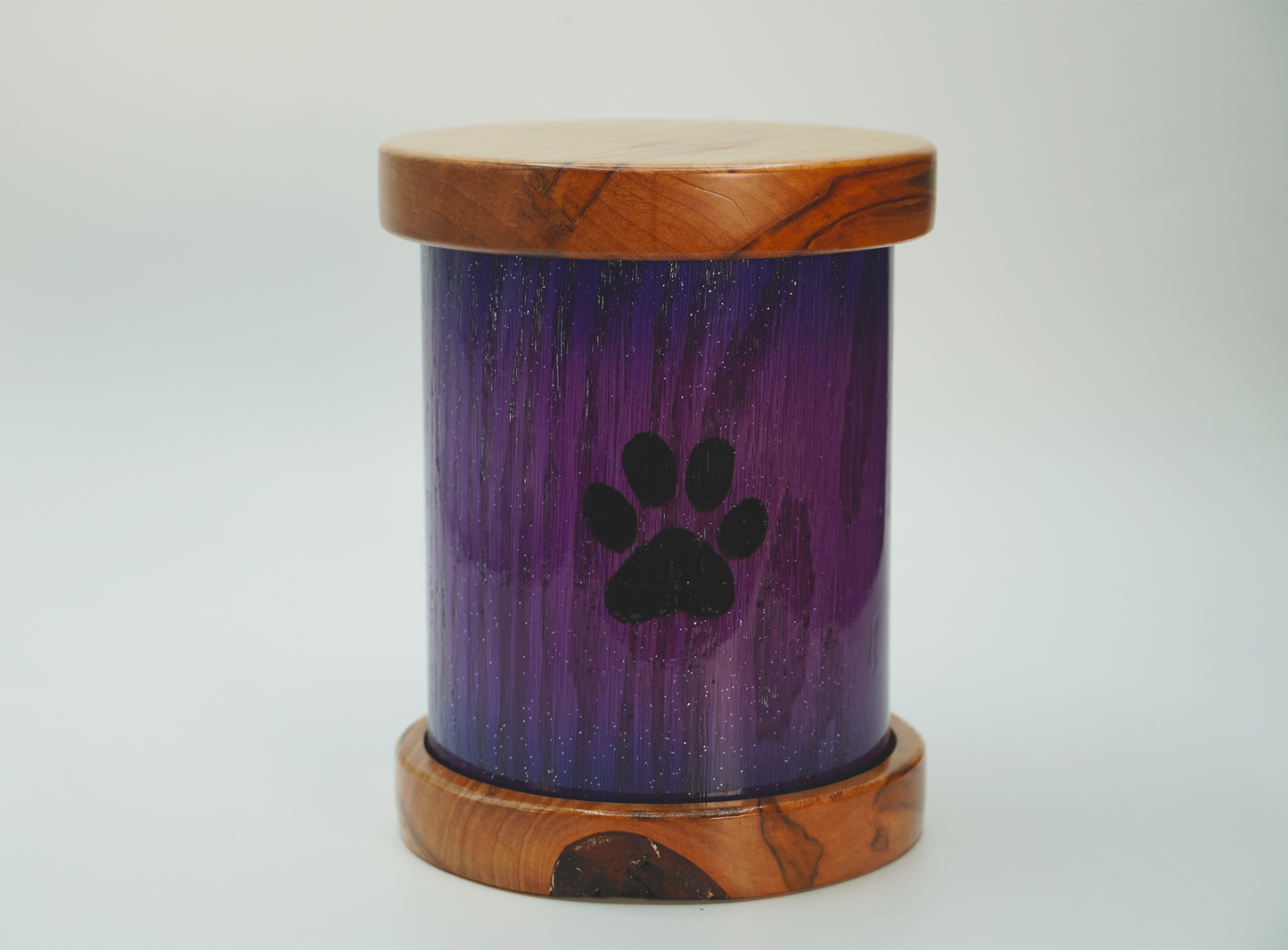 Purple Fade Urn with Paw Print